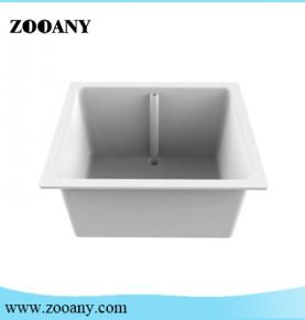 Medium size lab PP sink with overflow pipe (ZAS004)