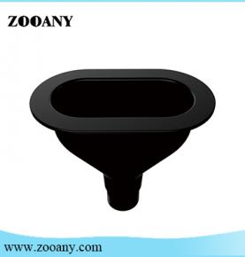 Small flat cup shaped sink for fume hood