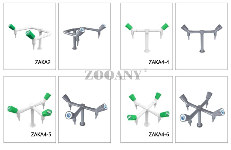 Vertical one/two/three/four port laboratory faucet Vertical one/two/three/four port laboratory faucet