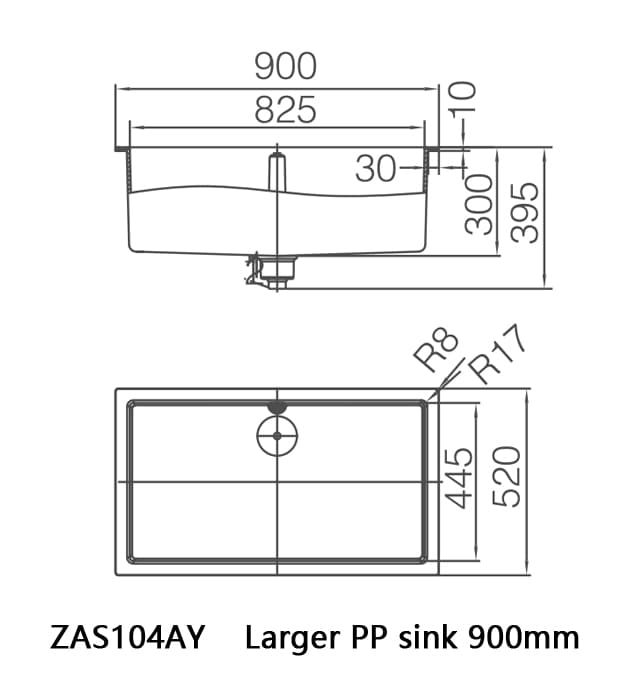 size of length 900 mm bigger <a href=https://www.zooany.com/Sinks.html target='_blank'>PP sink</a> size of length 900 mm bigger PP sink